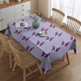 thumbnail image 2 of Purple Boston Terrier Puppy Rectangle Tablecloth 60"x84",Waterproof Polyester Rectangle Table Cloth, Wipeable Spillproof Polyester Tablecloth for Dining, Camping, Indoor and Outdoor, 2 of 5
