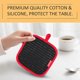 thumbnail image 5 of Cotton Silicone Oven Mitts Heat Resistant Non-Slip Barbecue Gloves Kitchen Oven Gloves Potholders 1 Pair Oven Mitts 2 Pot Holders, 5 of 5