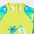 thumbnail image 2 of Shadoumai Boys Swimwear Long Sleeve Rash Guard And Swim Trunks With Tropical Print Sun Swim For Kids, 2 of 6