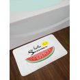 thumbnail image 2 of Hello Summer Bath Mat, Abstract Design with Zentangle Patterned Watermelon Slice and Smiling Sun, Non-Slip Plush Mat Bathroom Kitchen Laundry Room Decor, 29.5 X 17.5 Inches, Multicolor, Ambesonne, 2 of 2