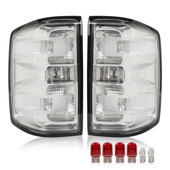 CROSSDESIGN Rear Tail Lights Fit for Chevy Silverado 2007-2014 Tail Lamps