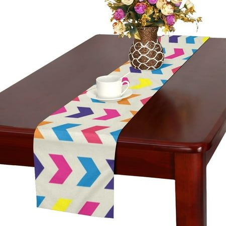 

MKHERT Aztec Chevron Arrow Table Runner for Kitchen Wedding Party Home Decor 16x72 inch