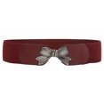 thumbnail image 1 of 3" Wide High Waist Bow Tie Fashion Stretch Belt, 1 of 1
