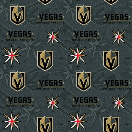 Las Vegas Golden Knights Cotton Fabric with Tone on Tone Print and Matching Solid Cotton Fabrics