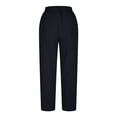 thumbnail image 4 of ShomPort Women's Cotton Linen Lantern Pants Casual Comfy Cropped Pants High Elastic Waist Wide Leg Pants with Pockets, 4 of 5
