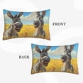 thumbnail image 2 of Sikiie Funny Countryside Donkey Print Plush Pillow Cover, Wrinkle-proof and Stain-resistant Pillow Protector without Pillow Core, Home Decoration-14"x20", 2 of 6