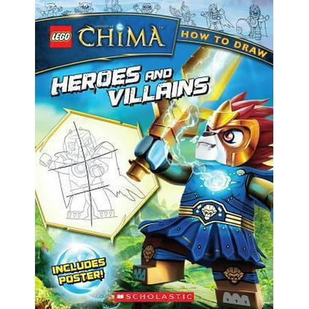 How to Draw Heroes and Villains [With Poster] (Paperback - Used) 0545649927 9780545649926 A full-color  step-by-step How to Draw activity book based on LEGO(R) Legends of Chima(TM) Includes poster Kids can sketch their favorite LEGO(R) Legends of Chima(TM) characters with this full-color  step-by-step book. Easy-to-follow instructions guide kids through illustrating exciting poses of Laval  Cragger  Gorzan  and more.