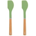 thumbnail image 3 of Raindrops 2pcs Wooden Handle Spatula Kitchen Utensil Heat Resistant Kitchen Spatulas for Baking, 3 of 8