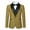 Gold, variant on Men's Classic Lapel One-Button Regular Fit Solid Color Printed Blazer - Spring/Summer/Fall Wrinkle-Resistant Lightweight Jacket