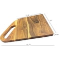 thumbnail image 2 of Aventura Design Wood Cutting Board for Kitchen, 12.75"L x 10"W Shaped Wooden Cutting Boards with Handle, Charcuterie Boards, Serving Platter for Cheese & Kitchen Decoration, 2 of 7