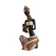 thumbnail image 3 of Escultura africana de resina, estatua de dama tribal, escultura de arte africano, mesa Sentado B, 3 of 9