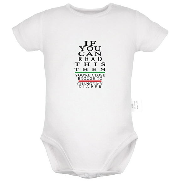 You're Close Enough To Change My Diaper Funny Rompers For Babies, Newborn Baby Unisex Bodysuits, Infant Jumpsuits, Toddler 0-24 Months Kids One-Piece Oufits (White, 0-6 Months)