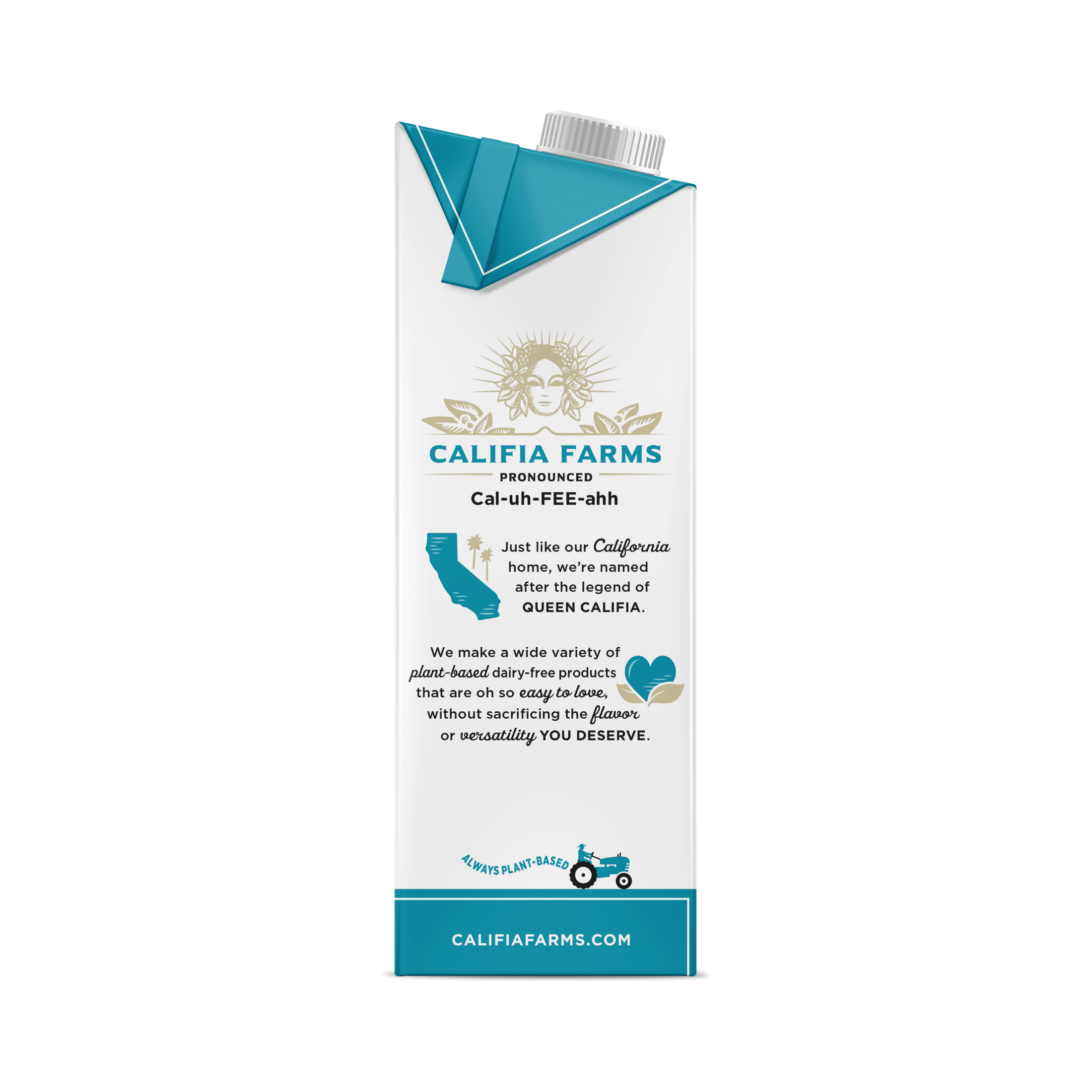 (2 pack) Califia Farms Unsweetened Vanilla Almond Milk, Shelf Stable 32 Fluid Ounces Carton Box