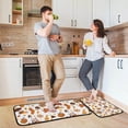 thumbnail image 6 of SKYSONIC Autumn Pumpkin Candy Kitchen Rugs 2 Pieces, Flower Bouquet Leaves Floor Mat Room Area Rug Washable Carpet Perfect for Living Room Bedroom Entryway, 6 of 7