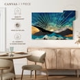 thumbnail image 5 of Elephant Stock Sunrise Abstract Wall Art - Horizontal Canvas Wall Art - Living Room Wall Decor - Nature Canvas - Teal And Blue Decor - 30" x 20", 5 of 8