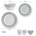 thumbnail image 3 of Pfaltzgraff Casey 12 Piece Stoneware Dinnerware Set White, 3 of 5