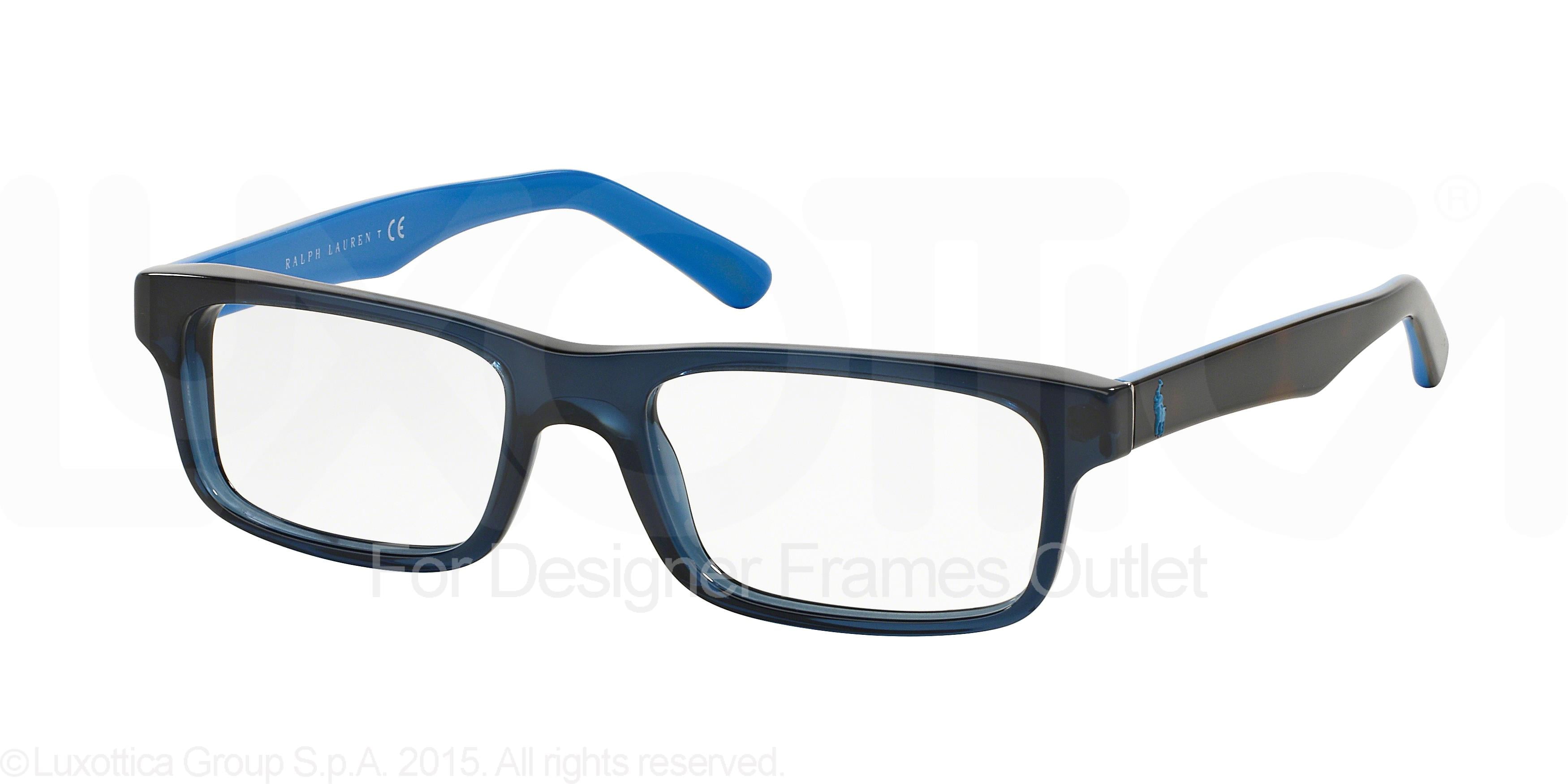 POLO Eyeglasses PH 2140 5563 Transparent Blue 52MM