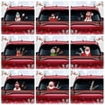 thumbnail image 3 of Rear Wiper Decal Christmas Snowman Waving Wiper Sign Funny Christmas Animated 3d Sticker (Red Hat and Black Stripe Snowman), 3 of 4
