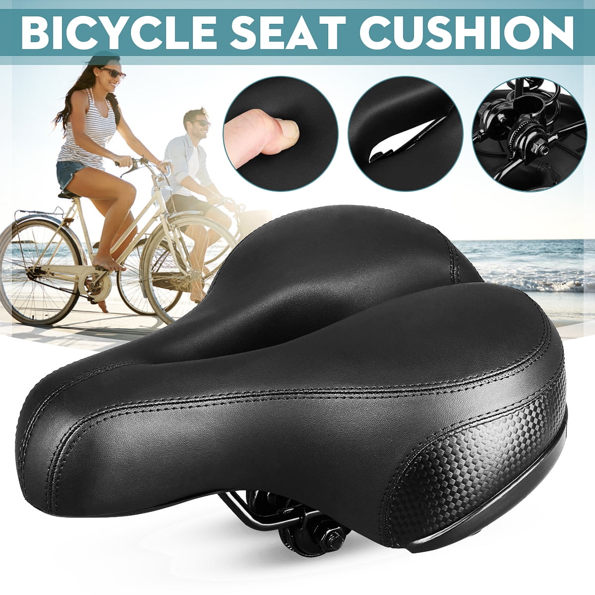 Comfy Cushioned Cycling Gel Saddle Bike Bicycle Seat Dual Shock Memory Foam XI Comfy Cushioned Cycling Gel Saddle Bike Bicycle Seat Dual Shock Memory Foam XI