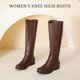 thumbnail image 4 of Botas hasta la rodilla Ruiee para mujer, elegantes, punta redonda, color marrón, talla 10, 4 of 6