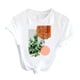 thumbnail image 4 of Blusa informal de manga corta con cuello redondo y estampado de verano a la moda para mujer Pompotops hkajfhjk468260, 4 of 6