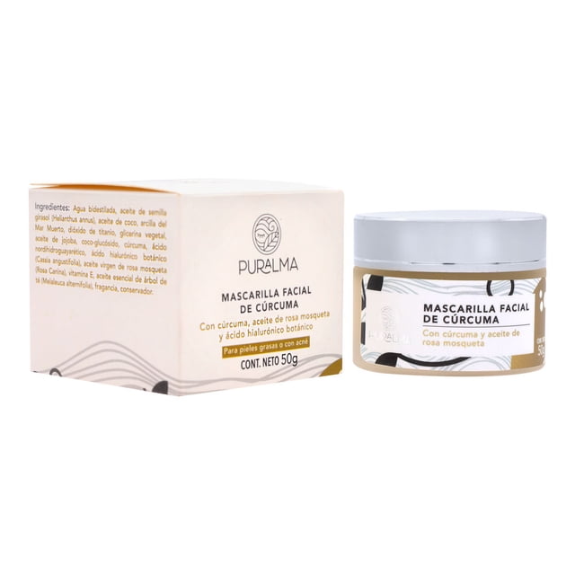 Mascarilla facial de Cúrcuma Puralma Cúrcuma