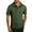 Green, variant on Men's Knit Shirts Short Sleeve Button Down Shirt Crochet Casual Vintage Summer Beach Shirts