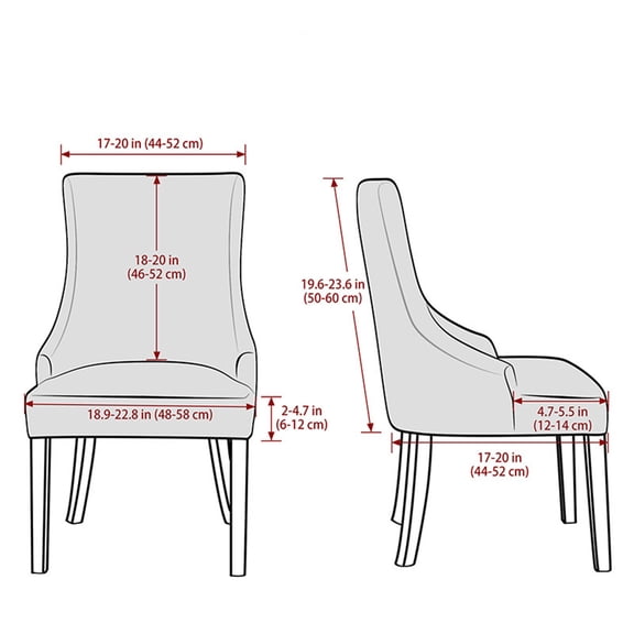 Spandex Chair Slipcover, Stretch Chair Cover Slipcover, Removable Washable Dining Chair Cover for Dining Room Decoration