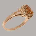 thumbnail image 3 of LBG British Made 14k Rose Gold Natural Citrine Womens Promise Ring - 33 size options - Size 8.75, 3 of 6