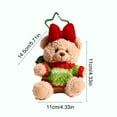 thumbnail image 3 of Gumesh Christmas Teddy Bear Keychain , Matching Car & Backpack Pendants, Adorable Festive Gift for Jingle Bell Details, 3 of 6