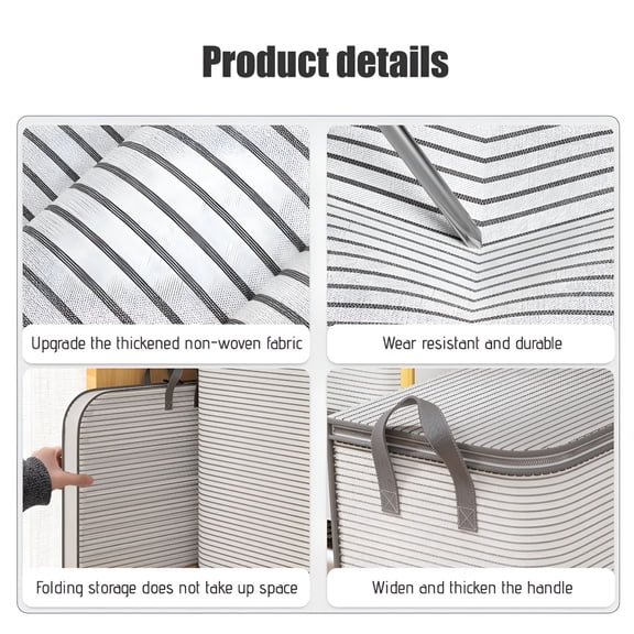 XIBUFE Large Closet Organizer Reinforced Handle Fabric Storage Bins for Dorm Essentials
