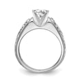thumbnail image 2 of Solid 14k White Gold Peg Set Solitaire Marquise Engagement Ring with CZ Cubic Zirconia Size 6, 2 of 8