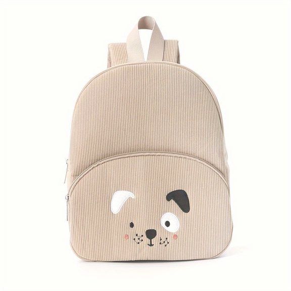 Cute Bear Corduroy Fashion Casual Backpack Cartoon Plush Bag