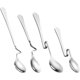 thumbnail image 1 of Cucharas De Café Colgantes De 4 Piezas Cucharas De Mermelada Con Mango Doblado Cucharas De Miel De Acero Inoxidable Cucharas De Postre Para Postre De Té Y Café, 1 of 4