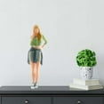 thumbnail image 2 of 1/64 Scale Painted Resin People Figures Woman Scene Model Railway Green Sports Woman, 2 of 8
