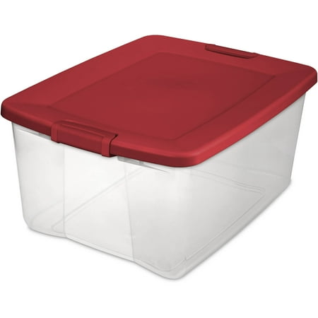 Sterilite 65-Quart Latch Box, Infra Red (Available in Case of 6 or Single Unit)