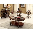 thumbnail image 2 of Furniture of America Copper Grove Finnich Traditional Cherry 28-inch Metal 1-Shelf Side Table by, 2 of 5