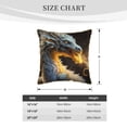 thumbnail image 2 of KLL Golden White Fire Dragon Decorative Throw Pillow Covers Velvet Soft for Couch Sofa Bedroom Living Room Outdoor (No pillow core)- 16"x16", 2 of 5