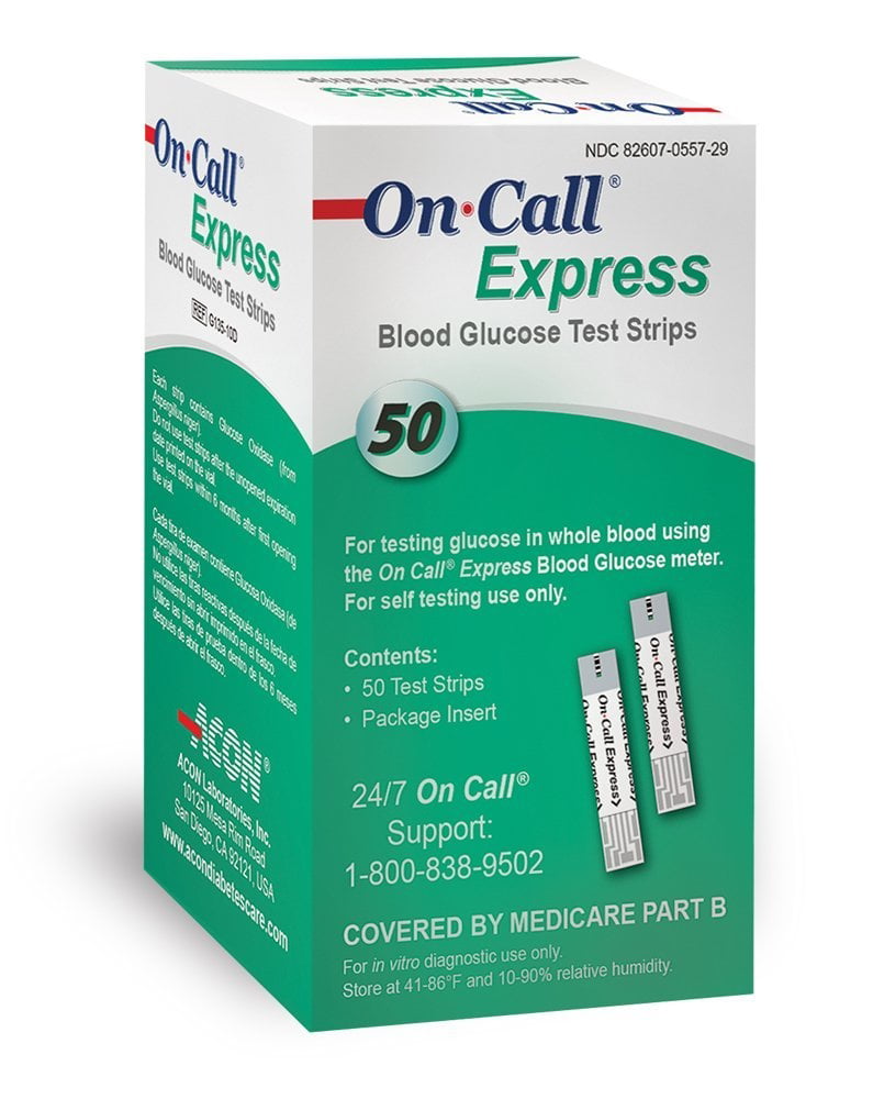 On Call Express G135 10d Blood Glucose Test Strips Walmart Com Walmart Com