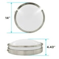 thumbnail image 4 of Luxrite 14 Inch LED Emergency Light with Battery Backup, 18W, 5 CCT Colors, 1440 Lumens, Dimmable, 120-277V, Damp Rated, 4 of 9