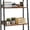 Rustic Oak 4-Tier, variant on HarmonyStrings 4/5 Tier Ladder Bookshelf,  Free Standing Shelf, Bookcase Shelf Storage Rack Organizer, Industrial Book Shelves for Home Office, Living Room, Kitchen, Wooden Shelves-Dark Grey 5-Tier