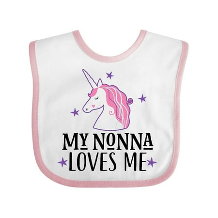 

Inktastic My Nonna Loves Me Unicorn Gift Baby Girl Bib
