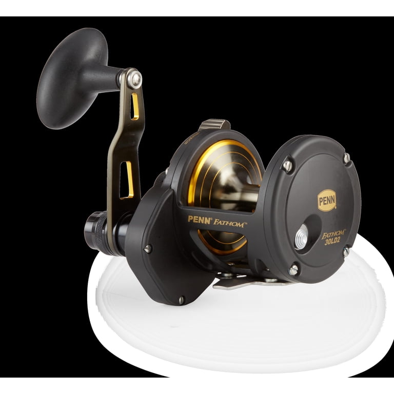 PENN Fathom 2-Speed Lever Drag Reel, Size 30, Durable Metal Frame