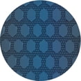 thumbnail image 1 of Ahgly Company Machine Washable Indoor Round Transitional Bright Navy Blue Area Rugs, 5' Round, 1 of 7