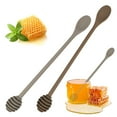 thumbnail image 5 of Apmemiss Farmhouse Decor Clearance Honey Dipper Stick Silicone Stirring Spoon Honey Wand Server Honey Drizzle Spoon Honeycomb Stick Spoon for Honey Jar Dispense Drizzle Honey, 5 of 5