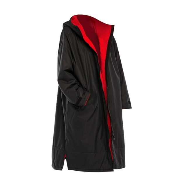 Chaqueta de surf Robe Chaqueta Negro Rojo M Sunnimix Cambio de chaqueta de robo