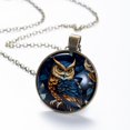 thumbnail image 6 of Cartoon Owl Necklace Personalized Custom Photo Round Pendant Adjustable Stainless Steel Necklaces with Gift Box for Men Women Mothers Valentine's Jewelry Gift, 6 of 6