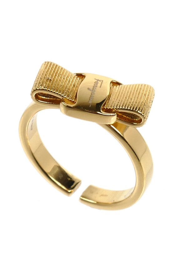 Pre-Owned Salvatore Ferragamo Brass Vara Ring (760545 998983, Size 52, 3.5g, Women's)