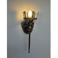thumbnail image 4 of NauticalMart Castle torch sconce. Iron medieval style wall light, 4 of 7