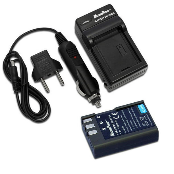 Maximalpower EN-EL9 EN-EL9a Battery and Charger for Nikon D40, D40X ...